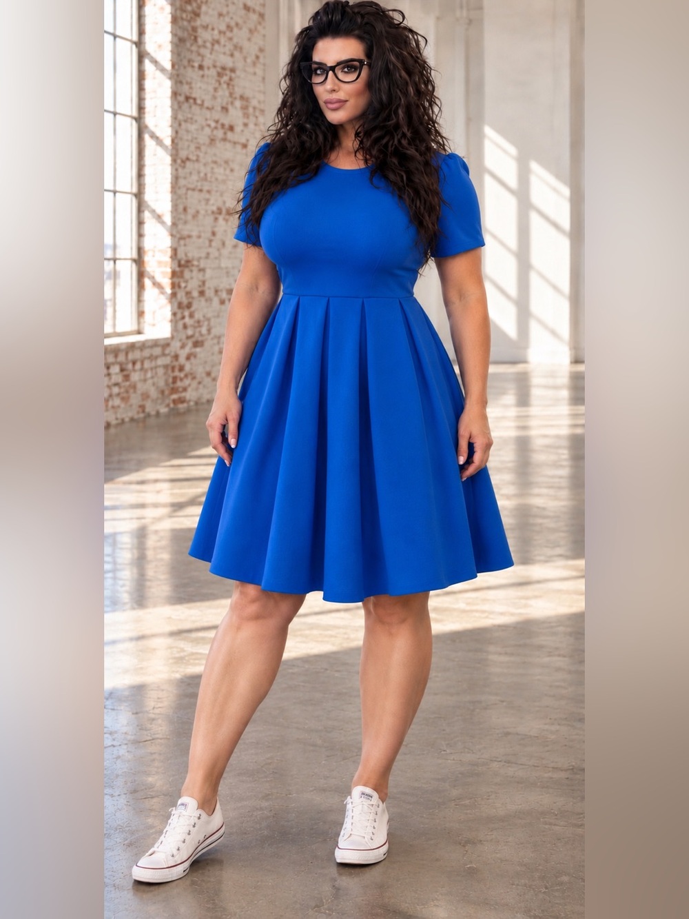 EUC-Lularoe Amelia fit and flare midi dress with pockets- Size XL
